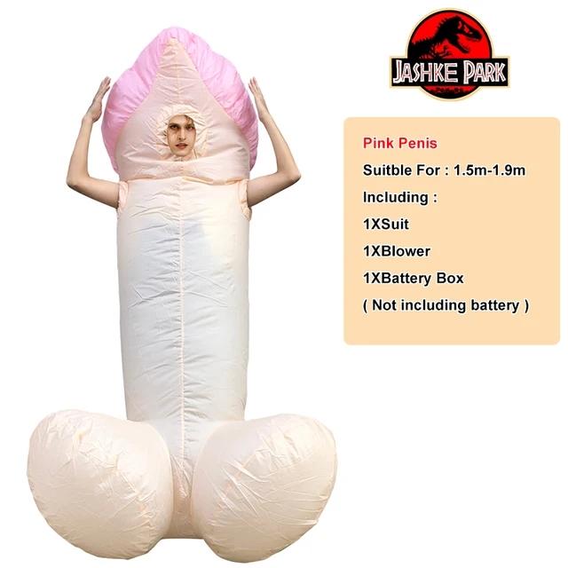 Costume Gonflabile Penis Pentru Adulti Salopeta Sexy Dick Rochie Amuzantă Disfraz Petrecere de Sărbători Halloween Anime Costum Cosplay