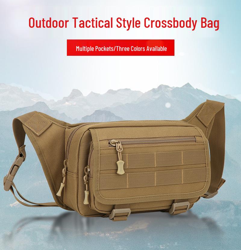 Men's Tactical Crossbody Bag - Multi-Compartment Cycling & Hiking Waist/Chest Bag