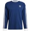 Originals Adicolor 3S Komfortabel Stripet Rund Hals Langermet T-skjorte Herre Topper Night-Indigo IM9428