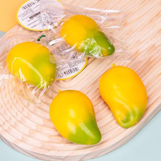 Tomato Squeeze Toy Stress Relief Persimmon Mangosteen Mango Lemon Squeeze Sensory Fidget Toy Slow Rising Stress Ball