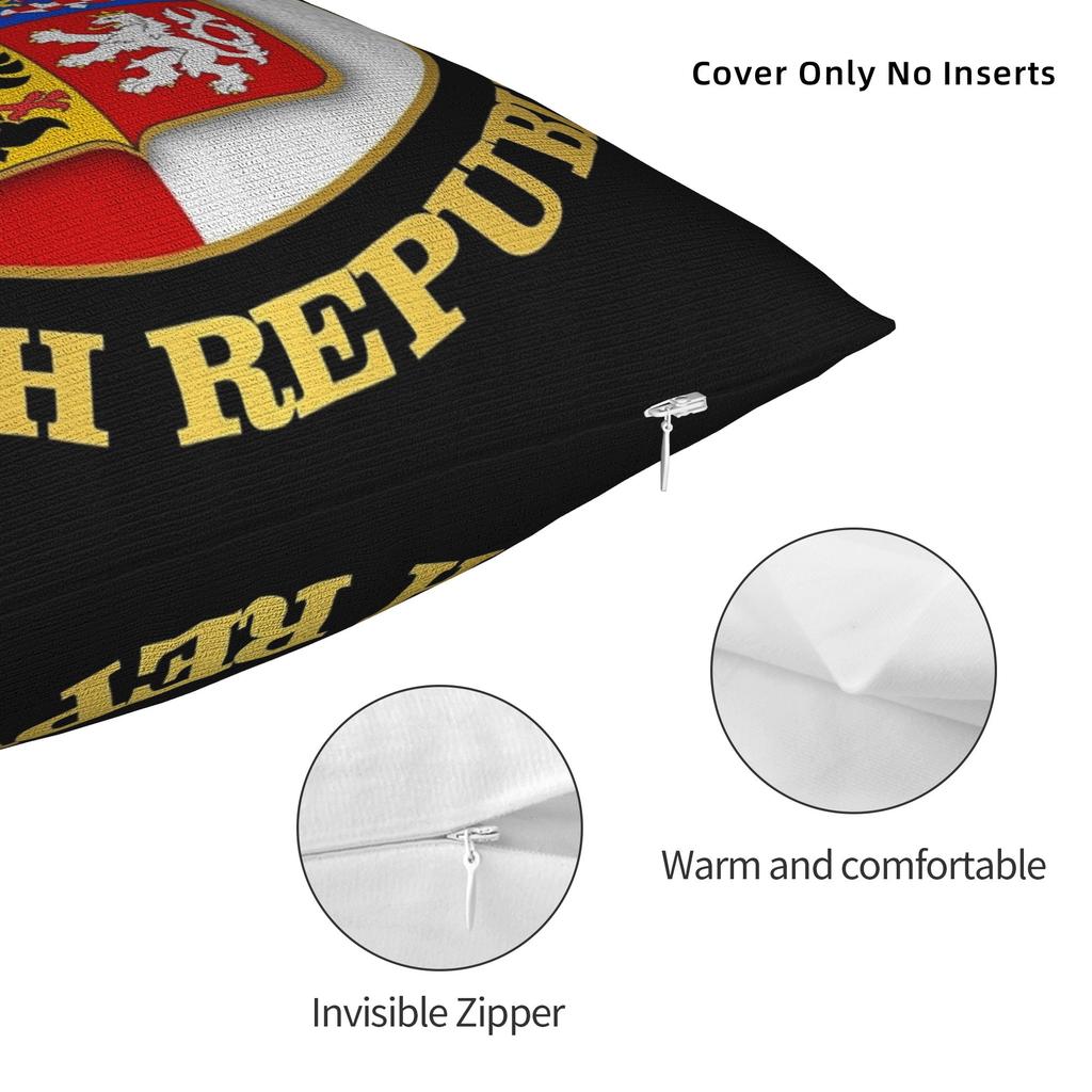 Czech Republic Coat Of Arms Pillow Cover Merch Soft Cushion Cover Decoration Pillow Case Cover Home Multiple Sizes