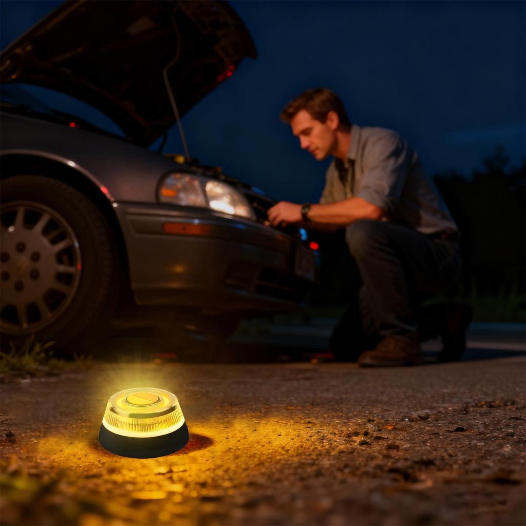 Feu de détresse pour voiture, rechargeable par USB, stroboscope à induction magnétique V16, lumière d'avertissement clignotante, aide au flash, lampe de signalisation de sécurité