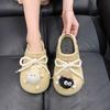 Comfortable and Versatile Casual Seaside Beach Cool Slippers 2025 Summer Fun Cute Plush Black and White Briquettes Hole Shoes
