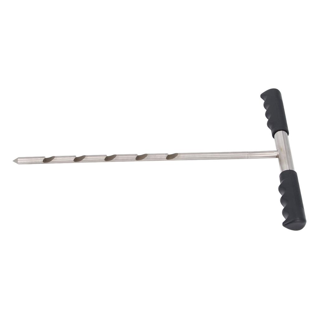 Stainless Steel Soil Sample Probe Combined Probe Rod Adjustable 17‑32‑48 Inch Probe Tool with T Handle Soil Sample