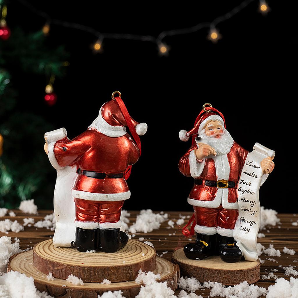 Christmas Tree Ornaments Santa Pendant Hanging Ornament For Indoor Outdoor Holiday Party Decorations