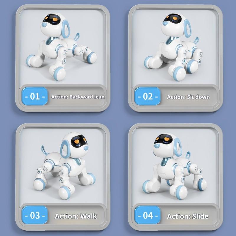 6601/6602 Intelligent Induction Robot Dog Electric Programmable Stunt Plaything Sings Dances Early Education Storytelling For Kids