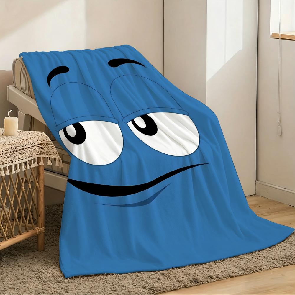 M&M's Throw Lightweight 240g Flannel Blanket Soft Skin-friendly for Summer Cooling