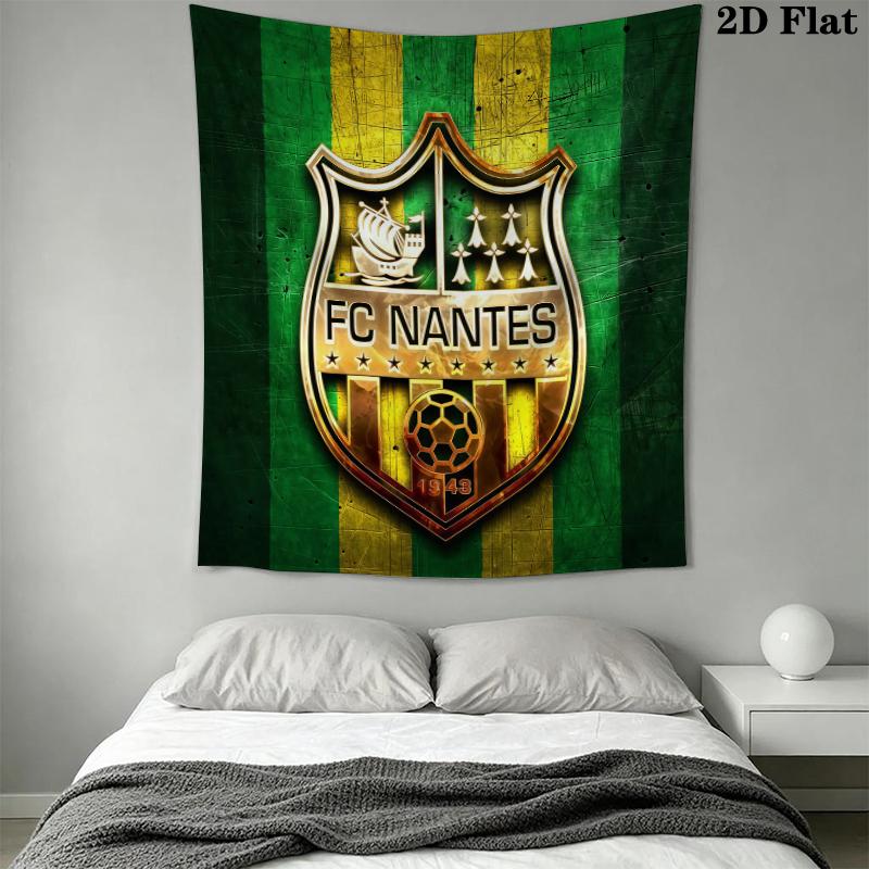 FC Nantes Wall Tapestry Aesthetic Wall Hanging Printed Fabric Blanket Decorative Tapestries for Bedroom Living Room Home Decor