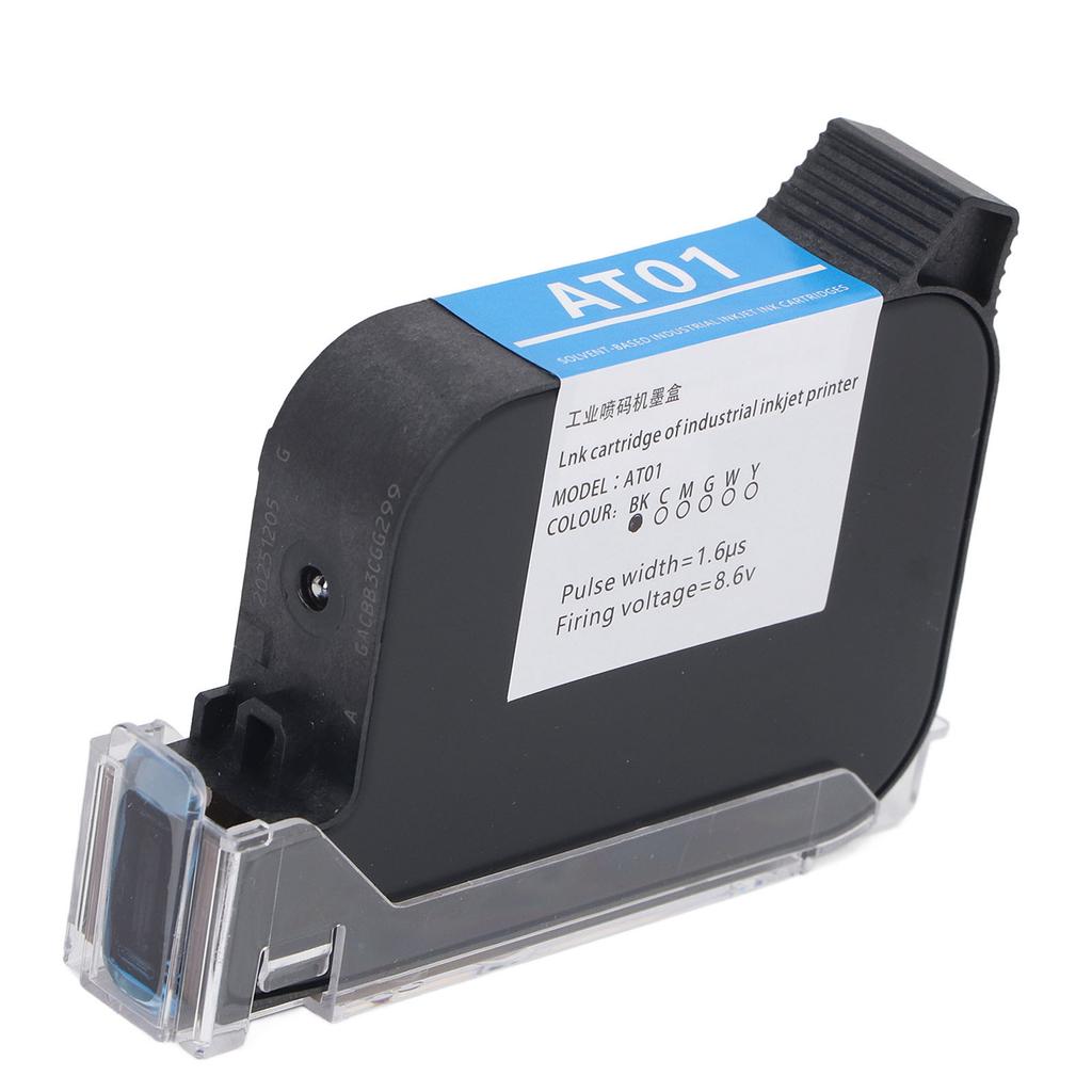 Black 42ML 12.7mm Inkjet Printer Ink Cartridge Fast Dry Coding Machine Ink Cartridge for SC12 SC12T