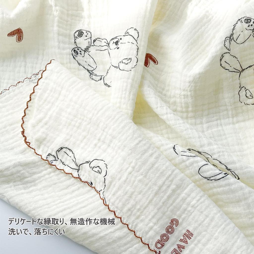 Baby Double Cotton 100cm X Baby Nursing Baby Gift Swaddle, Gauze, 100cm, Blanket, Cover, Absorbent, Quick-Drying, Newborn,