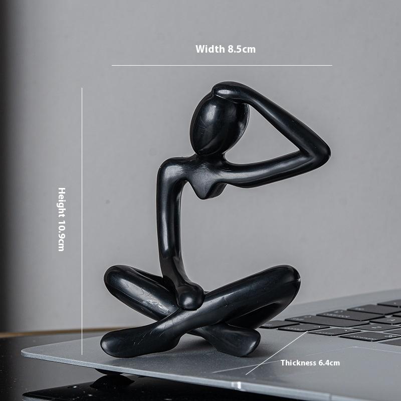 Posąg Myśliciela Kolekcjonerska Rzeźba z Żywicy Sztuka Abstrakcyjna Ozdoby na Biurko Prezenty Świąteczne Wystrój Domu Do Biura Gabinetu Półki