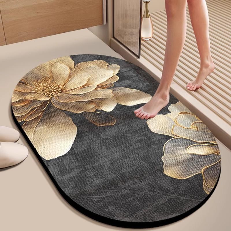Anti-skid Mats for High-grade Sense Bathroom Bibulous Fast-drying Diatom Mud Mats for Bathroom