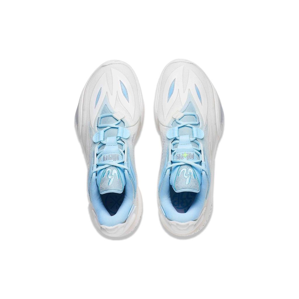 Li Ning Wade All City 11 V2 PU, Textile, TPU Cushioning, Wear Resistant Low top Basketball Shoes Men's Mist White ABAT093-4