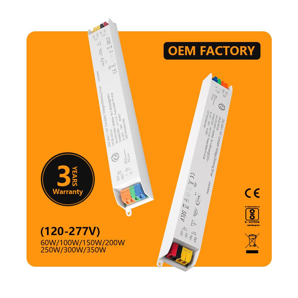 24V High Efficiency 0-10V Dali Push Dimming Power Supply with High PF Value