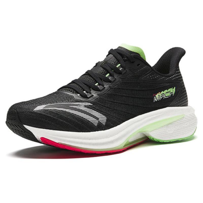 Anta MACH 4.0 Cushioning, Slip Resistant, Rebound Low Top Running Shoes Men's Black Sneakers 112415583-7