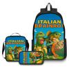 Printed Backpack Wooden Stick Man Shanhaijing School Bag Pencil Case