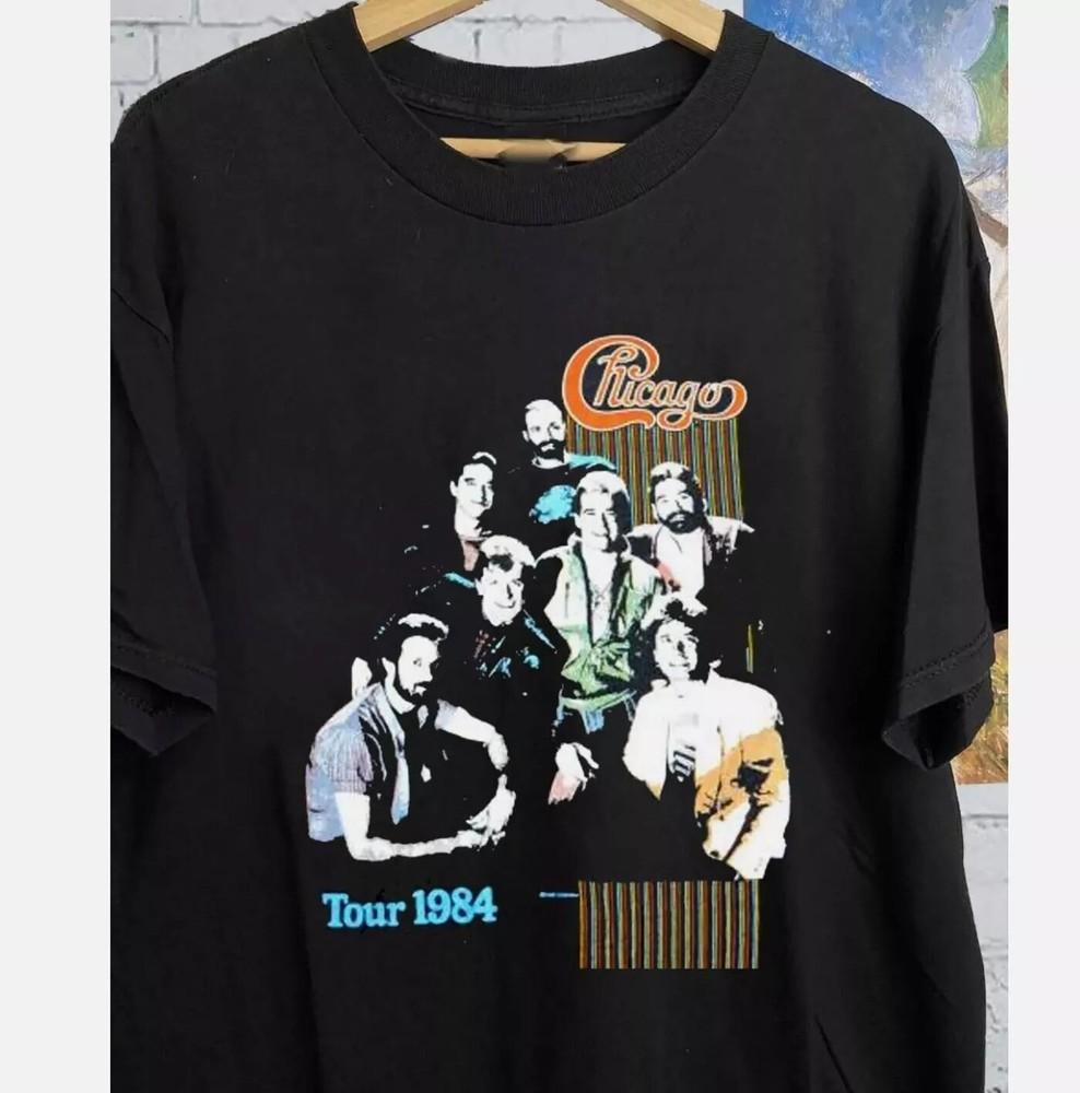 

1984 Chicago the Band Concert Tour Gift For Fan Black All Size TShirt KK1321 Unisex T-Shirt M