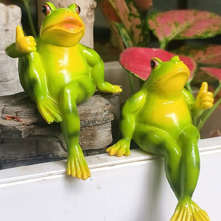 Miniature Frogs Figurines Plant Decoration for Pot,Frogs Garden Decors Frogs Statue Planter Huggers for Flower Ornament