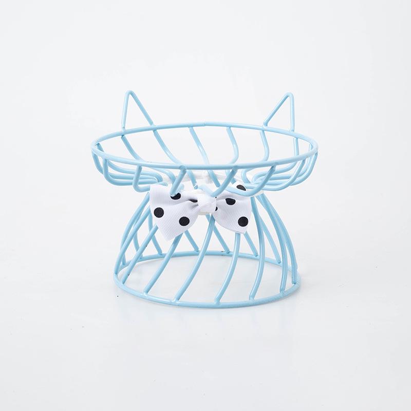 Ceramic Raised Pet Bowl Food Water Bowls And Rack For Cats Dogs Outdoor Feeding Drinking Accessories Doggie Cat Stand Bowl+