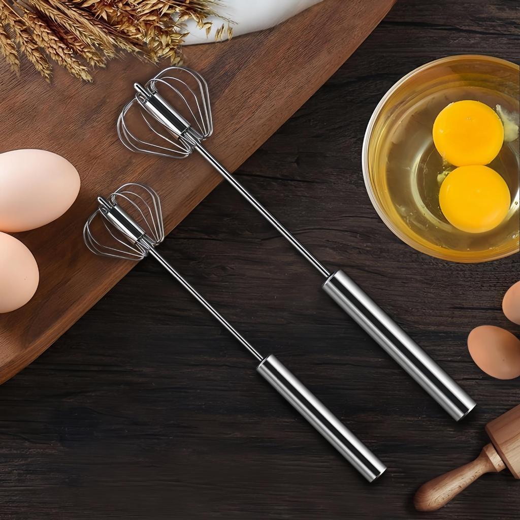 Stainless Steel Semi-Automatic Handheld Egg & Cream Whisk