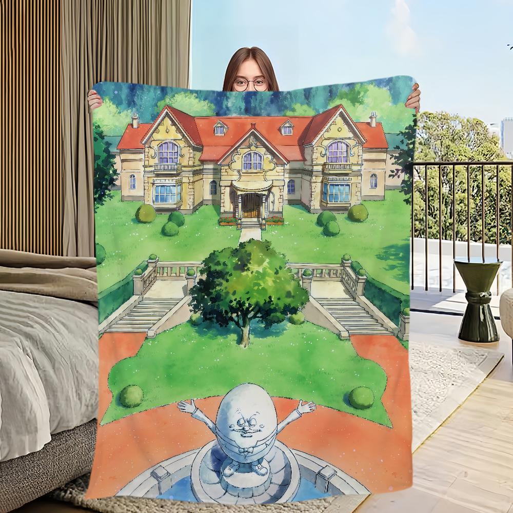 anime cartoon cute d-Dive in w-Wonderland Flannel warm soft plush blanket sofa living room hogar office bedroom travel gift home