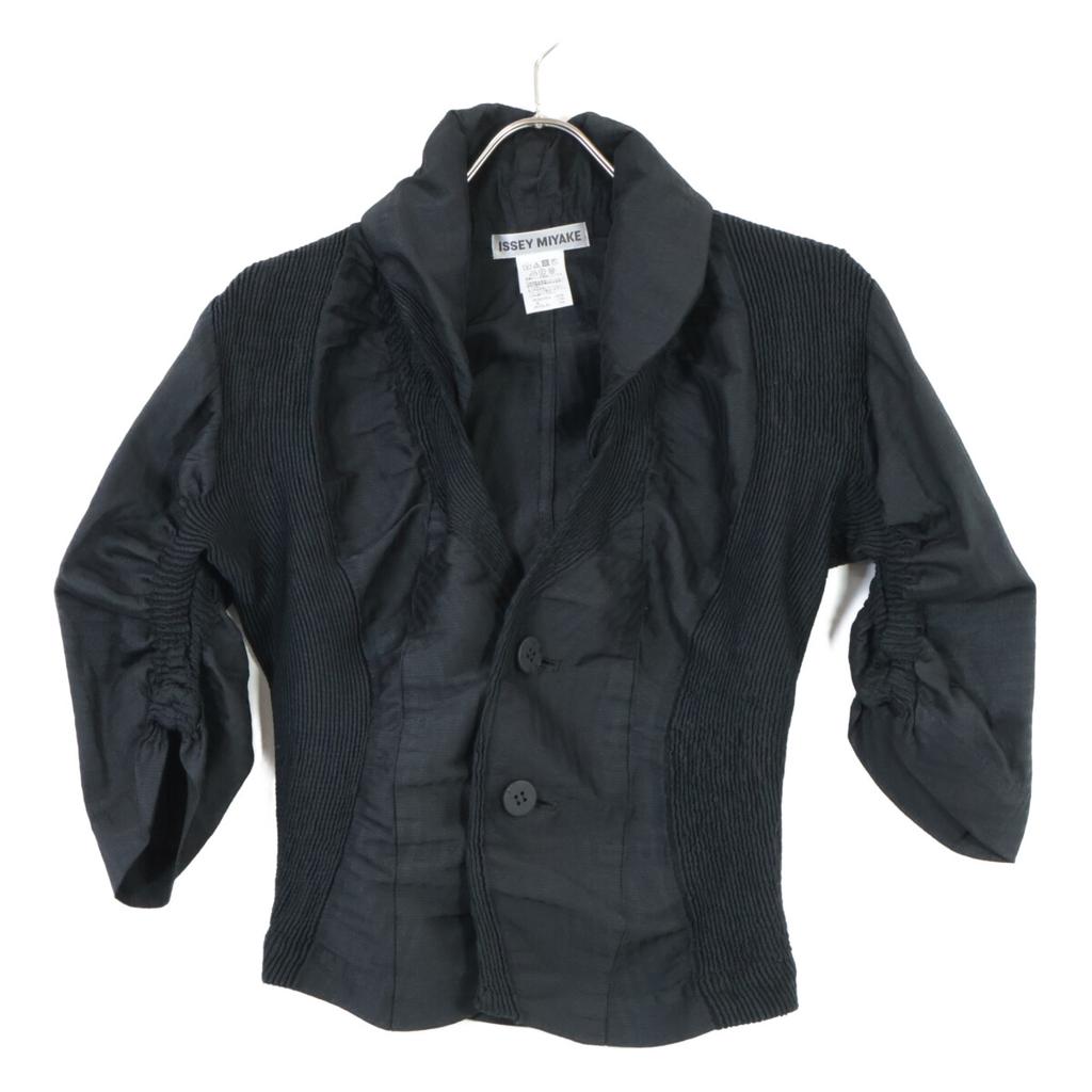 ISSEY MIYAKE Black 3D Steam Stretch Tailored Jacket Jacket 2 blackUsed
