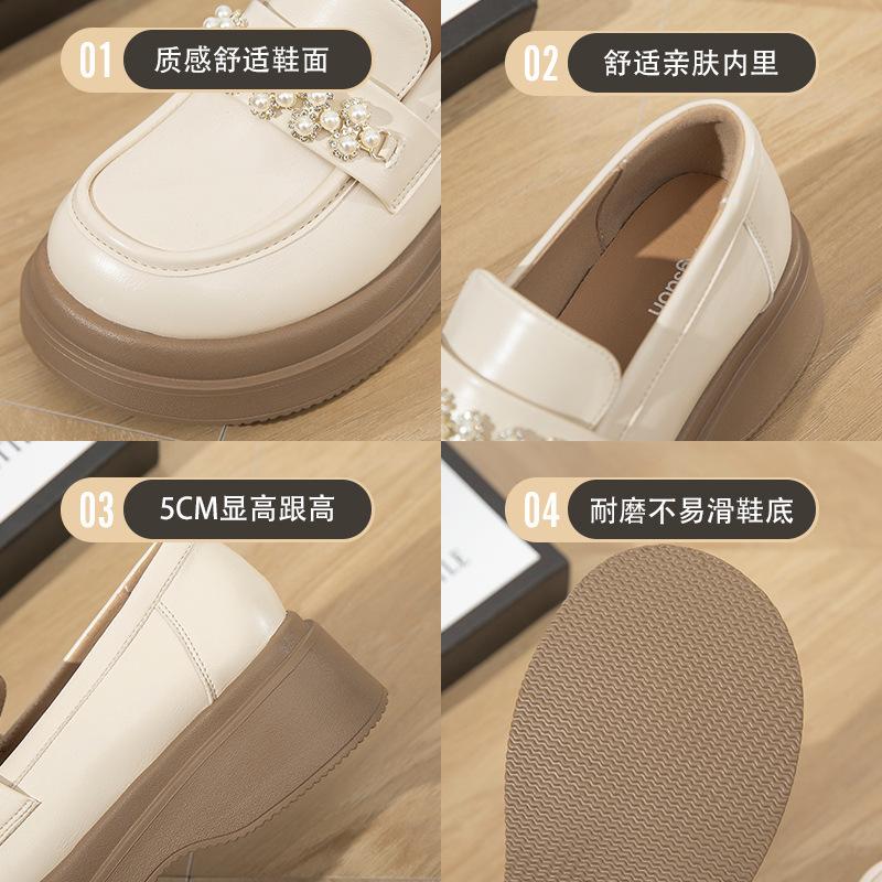 Augustine Retro Loafers Women's 2025 New Summer British Style Black Mary Jane Jk Small Leather Shoes Tide