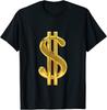Metallic Gold Money Sign Dollar Bills Gif Tee T-Shirt