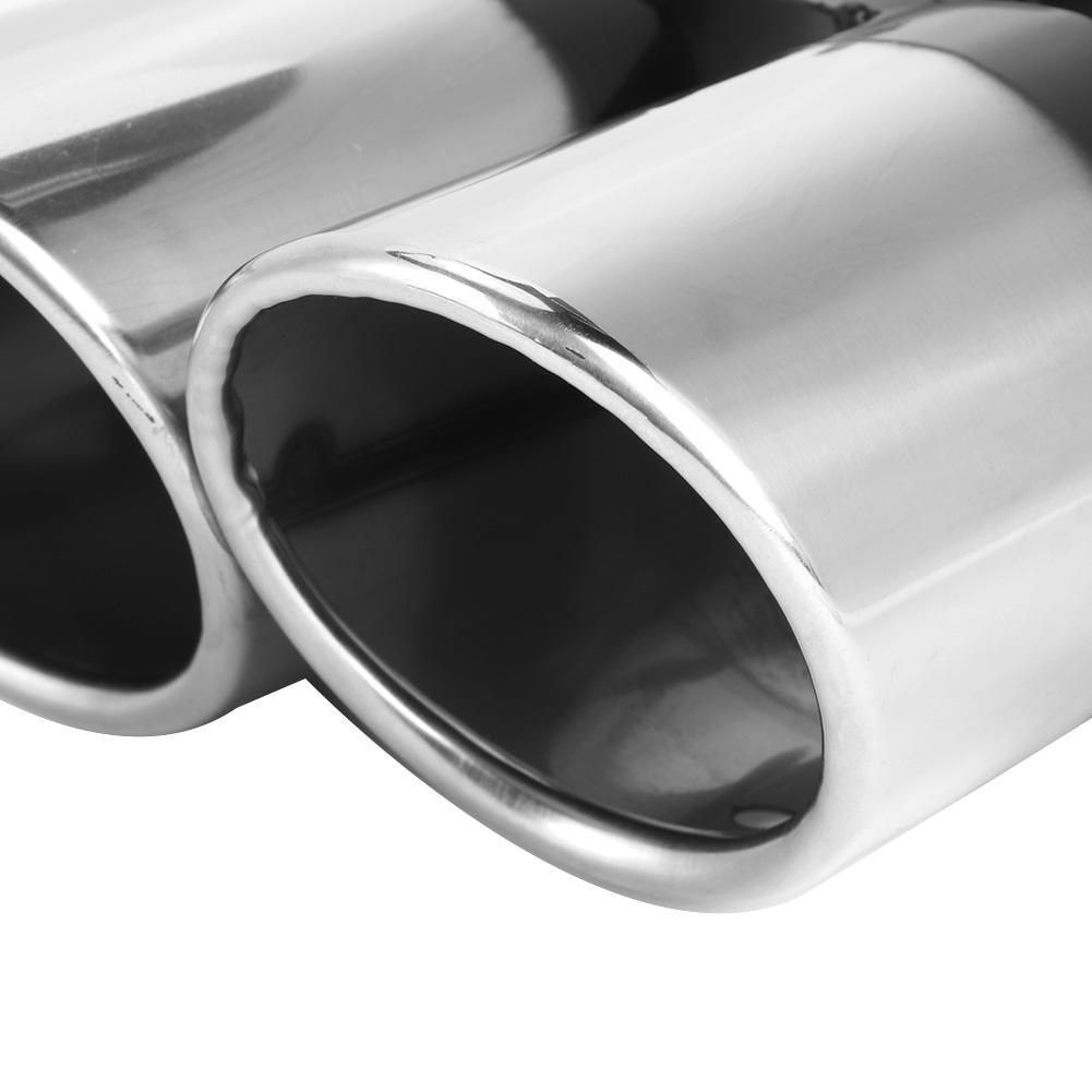 63mm 2.5in Stainless Steel Car Dual Exhaust Tip Tail Pipe Car Accessory