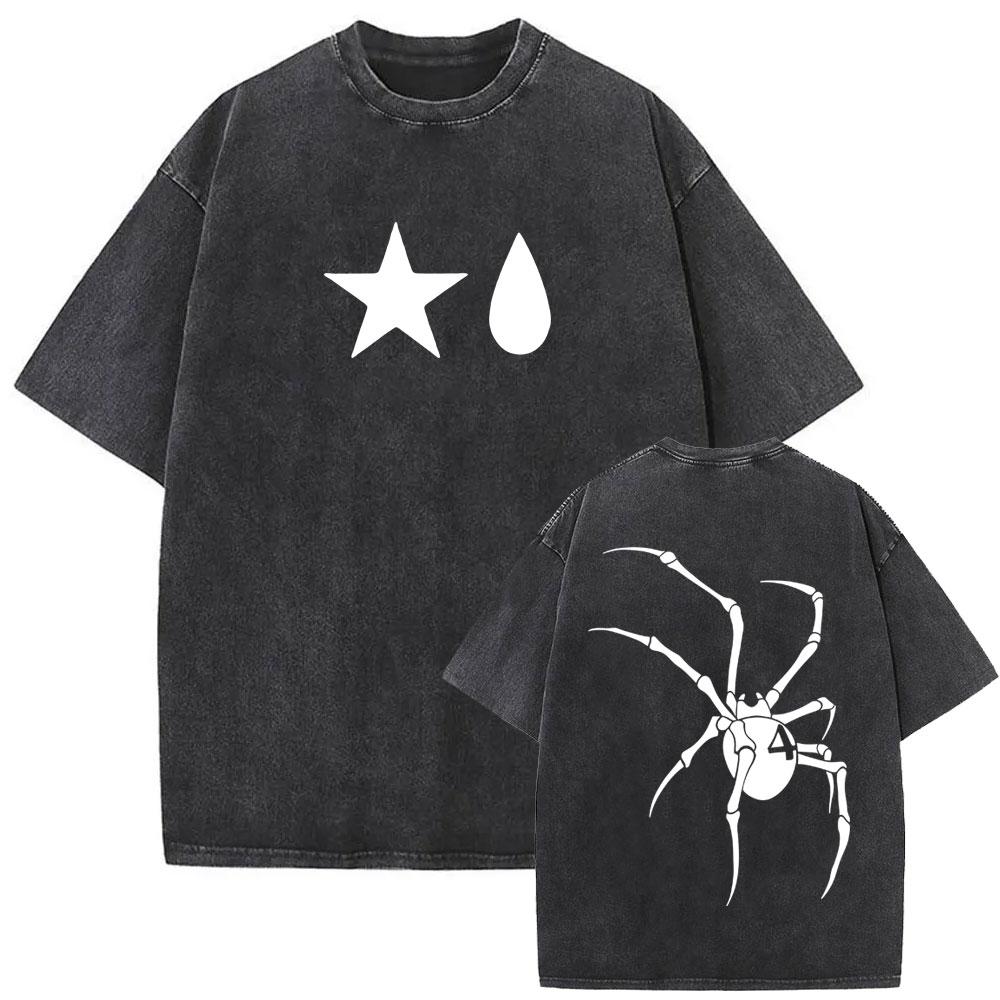Killua Zoldyck Hunter X Hunter Graphic T-shirt Harajuku Washed T-shirts Men Women Cotton Casual Oversized Short Sleeve T Shirts