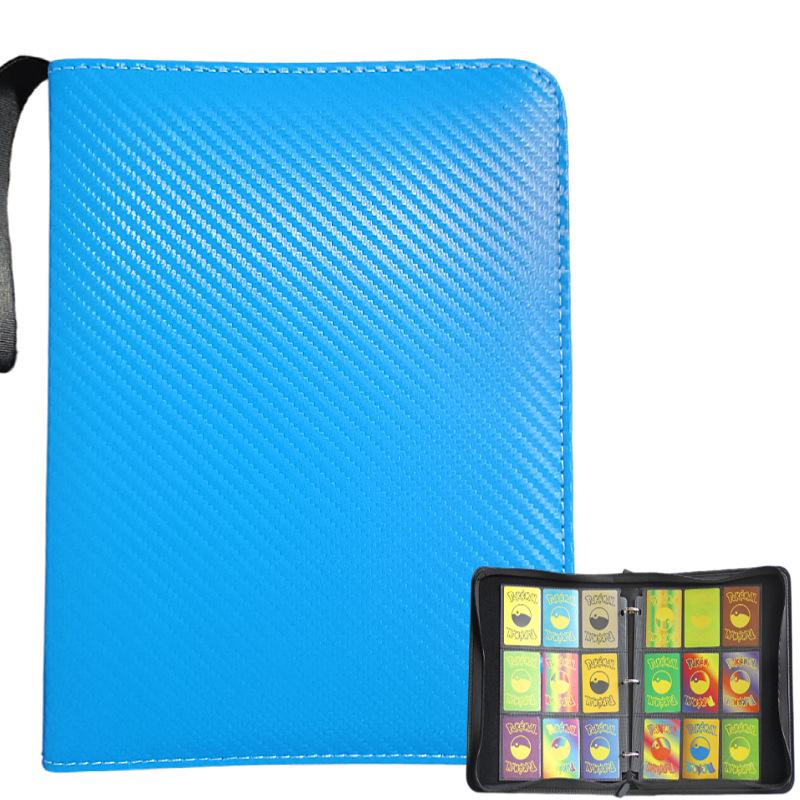 Four-Pocket PU Zipper Pokémon Card Binder - Trading Card Collection Album