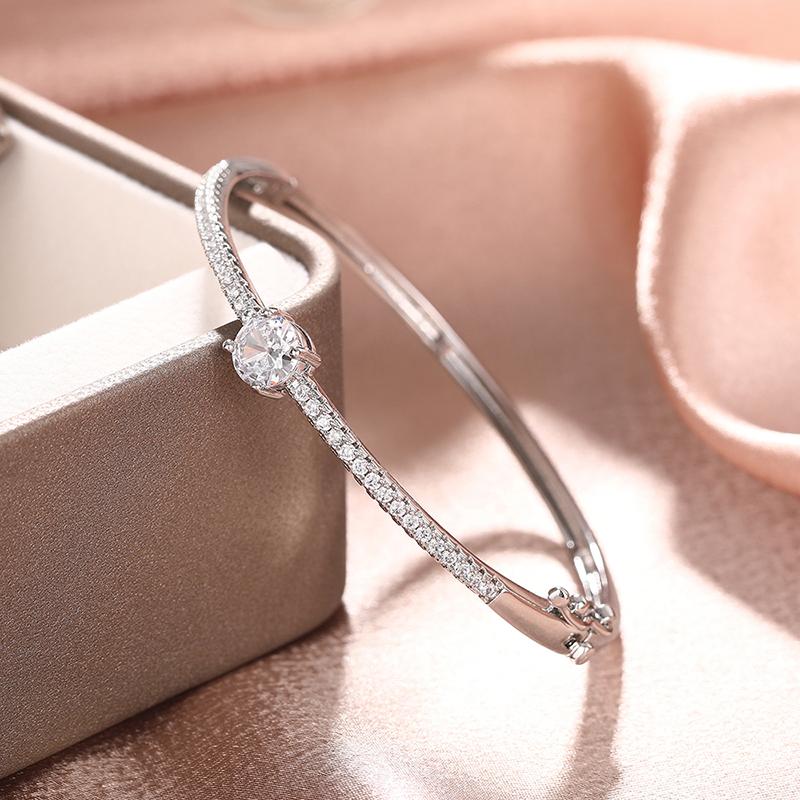 

CAOSHI Aesthetic Thin Bangles for Women Temperament Sweet Two Color Available Accessories Versatile Daily Wearable Jewelry Gifts
