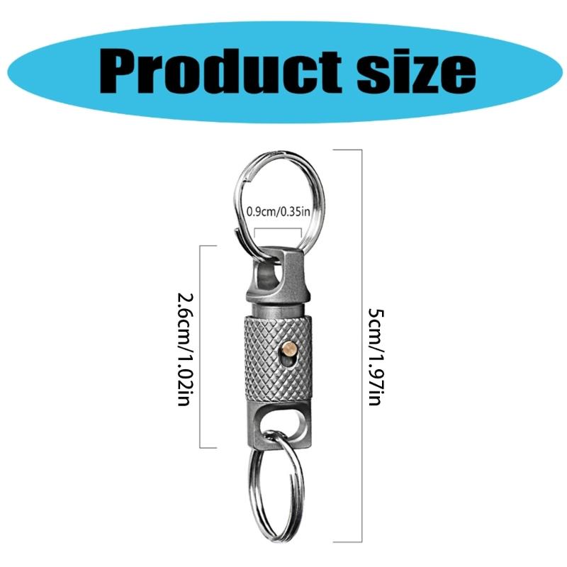 Durable Titaniums Alloy Keychain Accessory With 360 Degree Rotation And Secure Locking Mechanism For Keys
