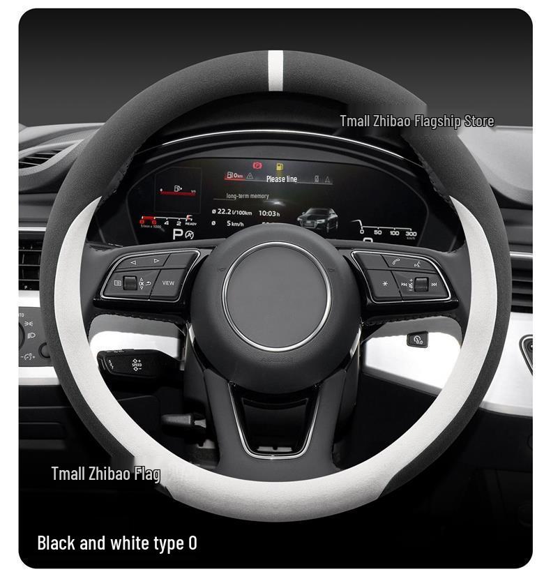 Ultra-thin Non-slip Flannel Steering Wheel Cover for 2024-2026 Toyota RAV4 Wildlander, Winter-Ready