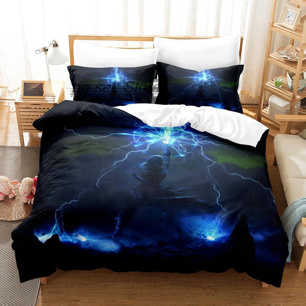 Spill VALORANT Omen Sengetøy Sett Enkelt Twin Full Queen King Size Sengesett Voksen Barn Soverom Dynetrekk Sett Anime Laken Sett