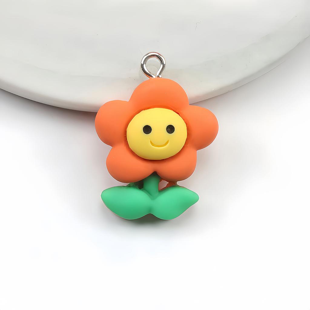 5Pcs Bear Bee Flower Donut Ice Cream Resin Earring Charms for DIY Keychain Bracelets Pendant Necklace Jewelry Making Findings