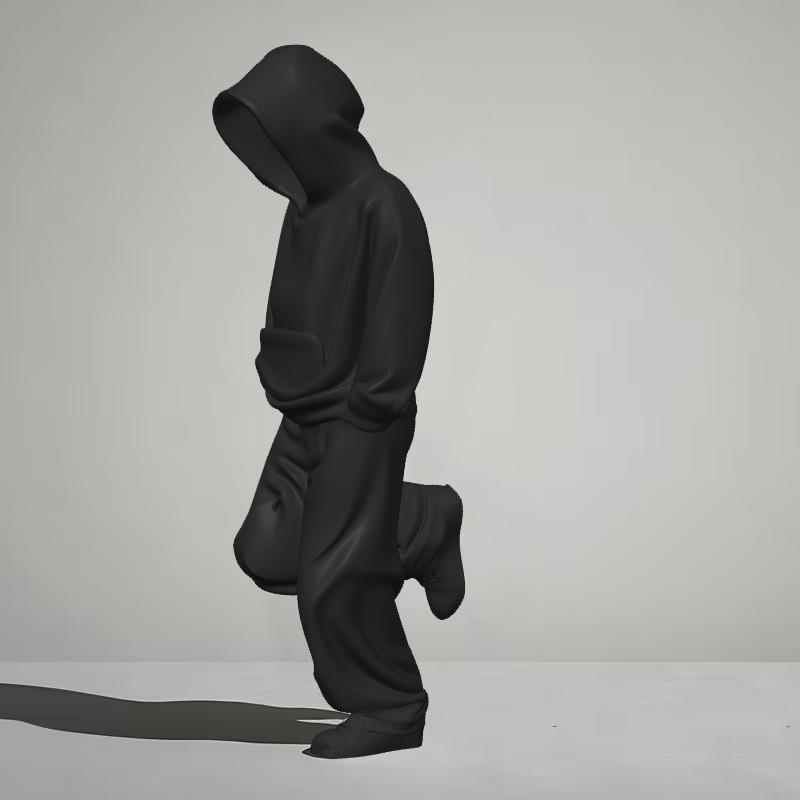 1/2 шт. 3D-печатная фигурка Безликого Мыслителя Домашний Декор Украшение Гостиной Поделки Украшения Аксессуары black