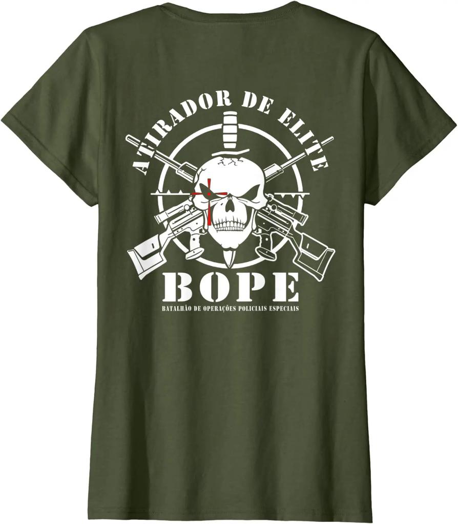 BOPE Brazil Elite Special Forces TShirt 100 Cotton ONeck Summer Short Sleeve Casual Mens Tshirt Size S3XL
