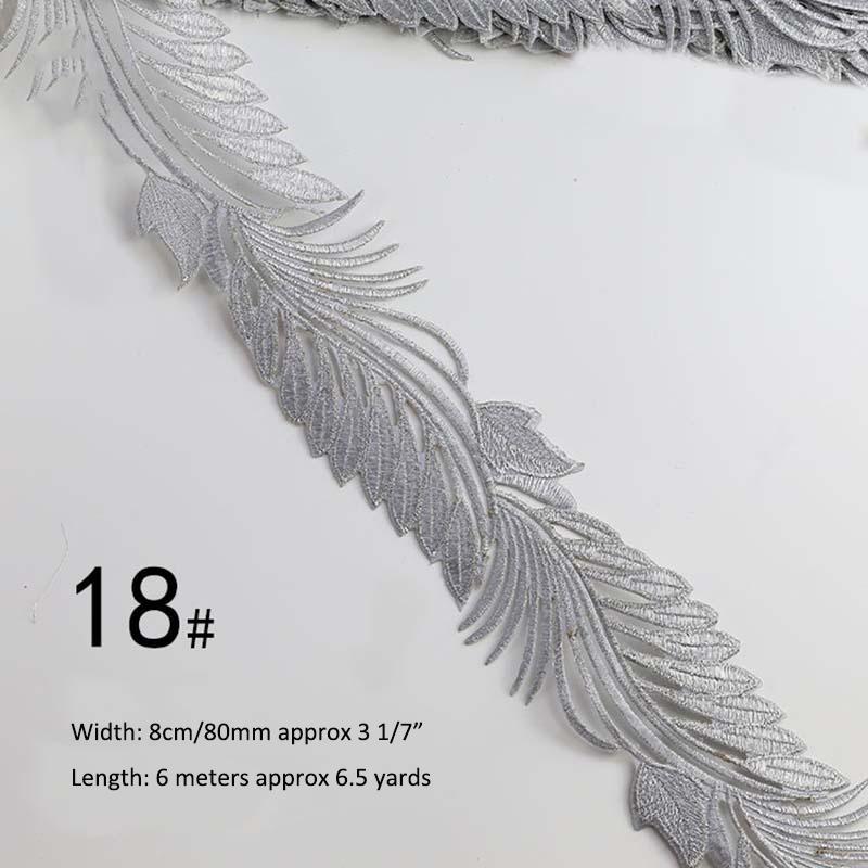 Gold Silver Thread Heavy Embroidery Lace Ribbon Shiny Diy Ethnic Garment Costume Dress Embellished Textile Iron-on Lace Trims