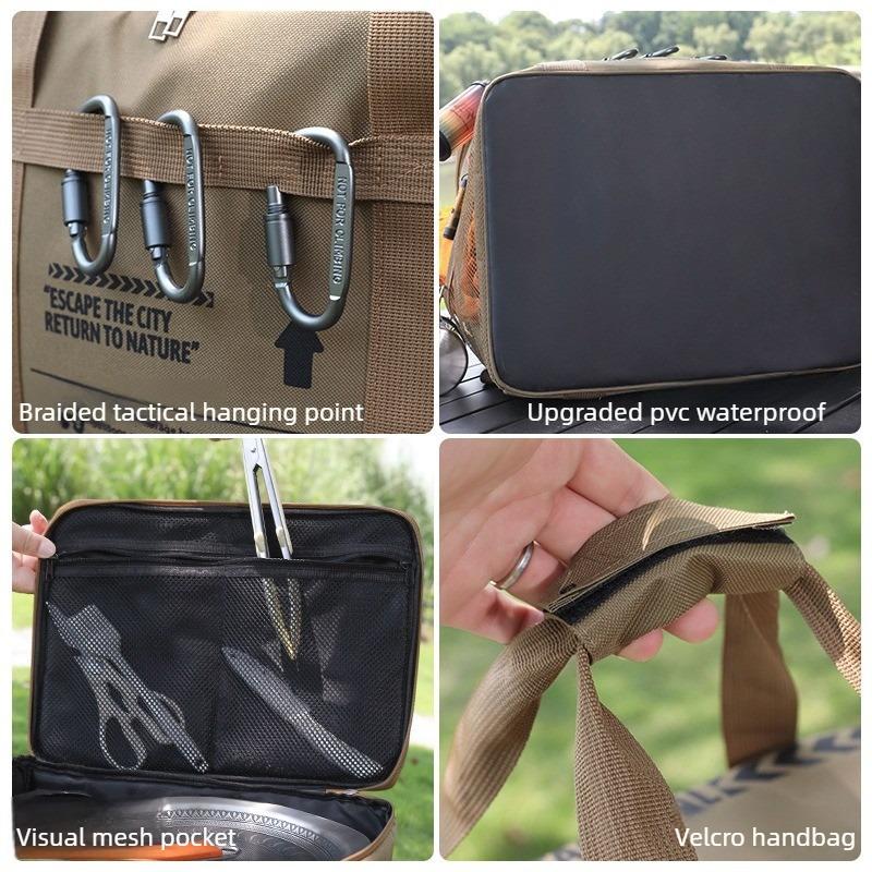 LargeCapacityOutdoor FoldingStorage Box Camping Gear Organizer Tactical Storage Bag for Cookware Tableware and Travel Equipment