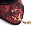 Retro Court Chinese Style Fabric Restraint Set: Foot Cuffs, Gag Ball, Eye Mask, Leash, Collar.