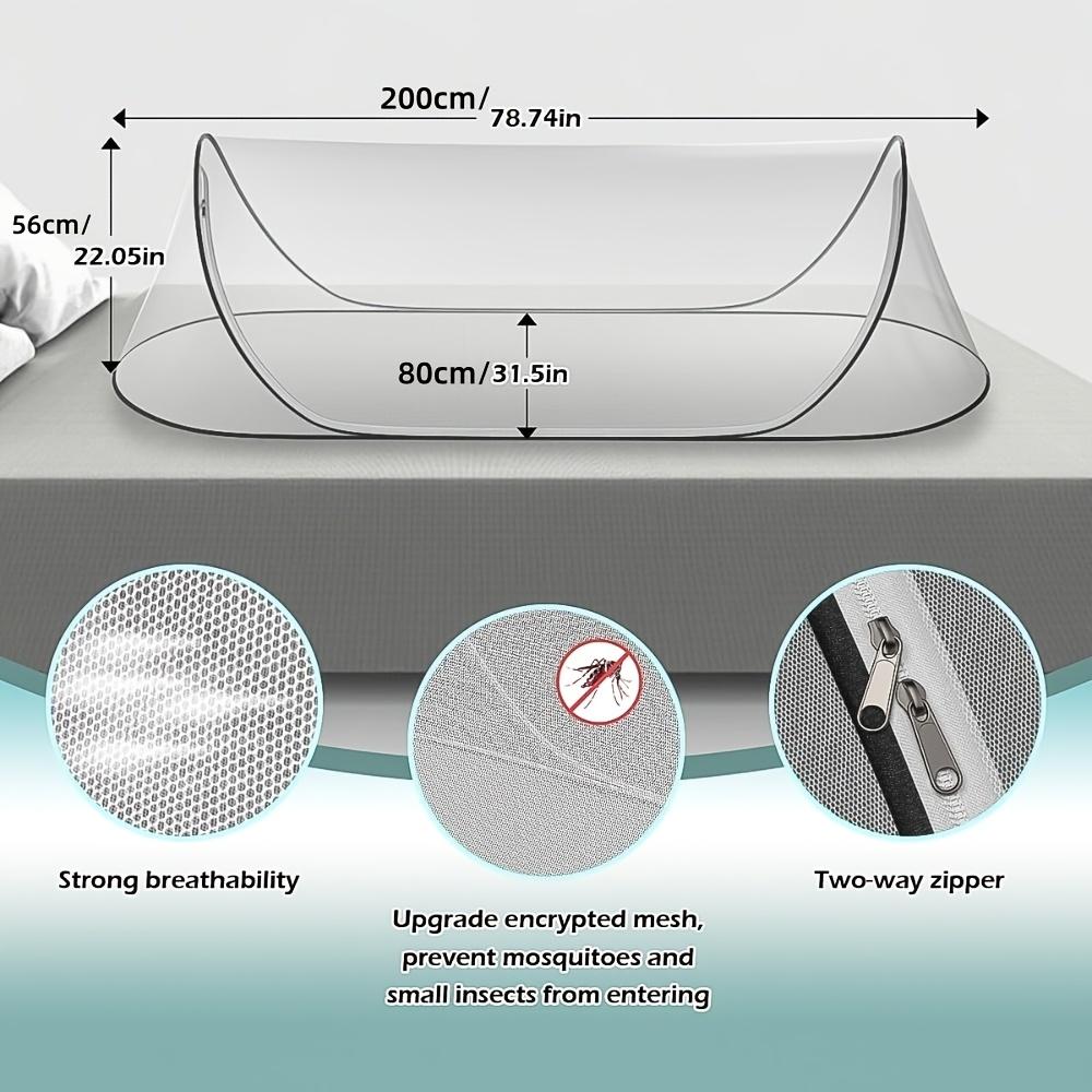 161° Full Protection Pop-Up Portable Mosquito Net Tent Instant Foldable Bed Canopy for Indoor Outdoor Use for Bed Camping Travel