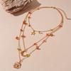 Pendant Clavicle Chain Women Bead Bowknot Clavicle Necklace Fashion Y2K Multilayer Necklace  Ladies