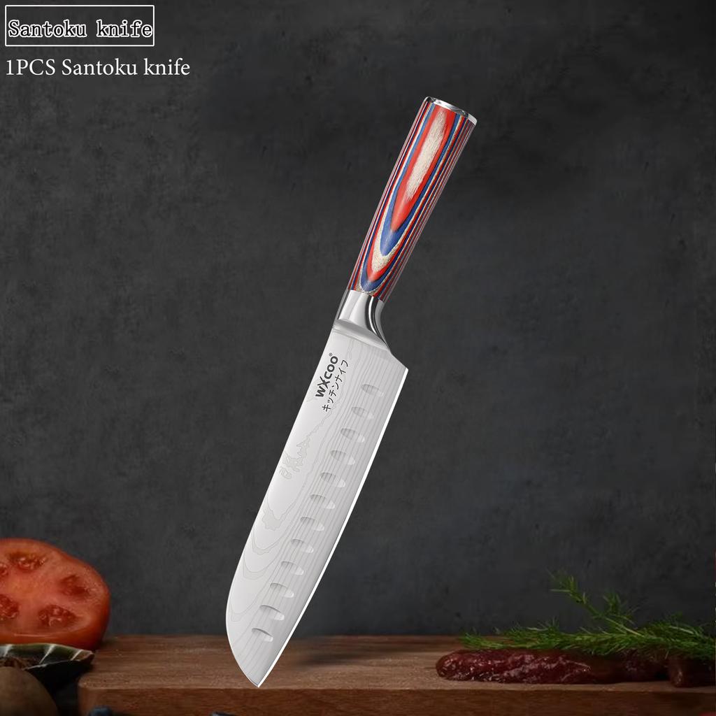 Professional Japanese Knives Kitchen Santoku Knife Damascus Pattern Chef Knife Vegetable Cutter Knife Slicing Knife