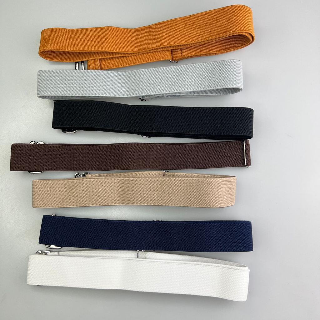 New Lazy Belt with No Buttons, Simple and Versatile, Elastic Elastic Belt and Jeans Strap