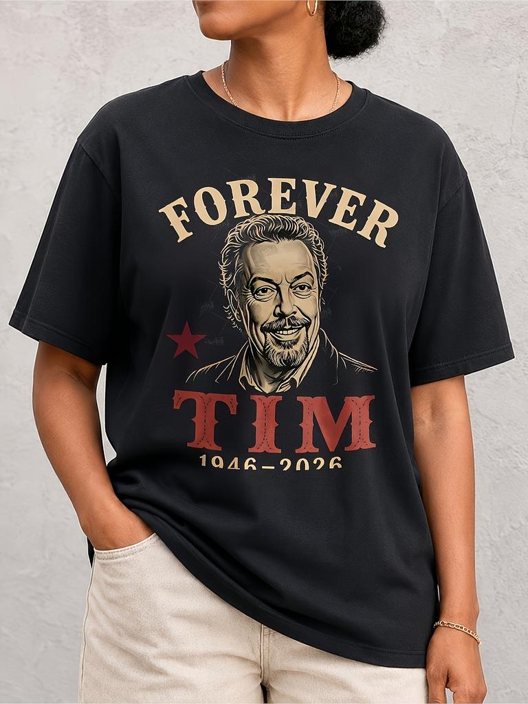 Men'S And Women'S Tim Curry Forever Tim Unisex 100% T-Shirt, Soft, All Season Casual Streetwear Essential, All-Match All Season St