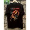 Rory Gallagher 1990 Tribute Tour Vintage Concert T-Shirt - Official Tour Dates & Signature Guitar Graphic, Black with Red Logo, Unisex S-3XL, 100%