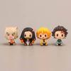 4Styles Q Version Demon Slayer Sitting Ghost Doll 4cm Tanjiro Nidouzi Inosuke Zenizu Figure Action Figure Movie Model Toys