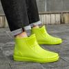 Rain shoes women's fleece thickened fashion winter non-slip outer wear medium tube water shoes short tube warm large size rain boots