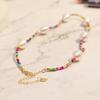 Baroque pearl necklace korean and japanese style colorful pearl clavicle chain